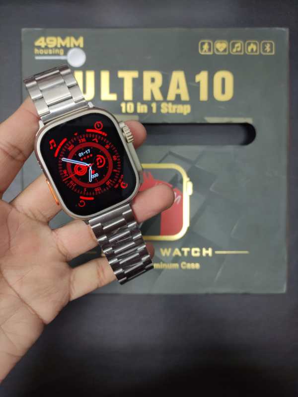 New Ultra 10 10in1 Smart Watch With 10 Straps Watch and Free Watch Protector